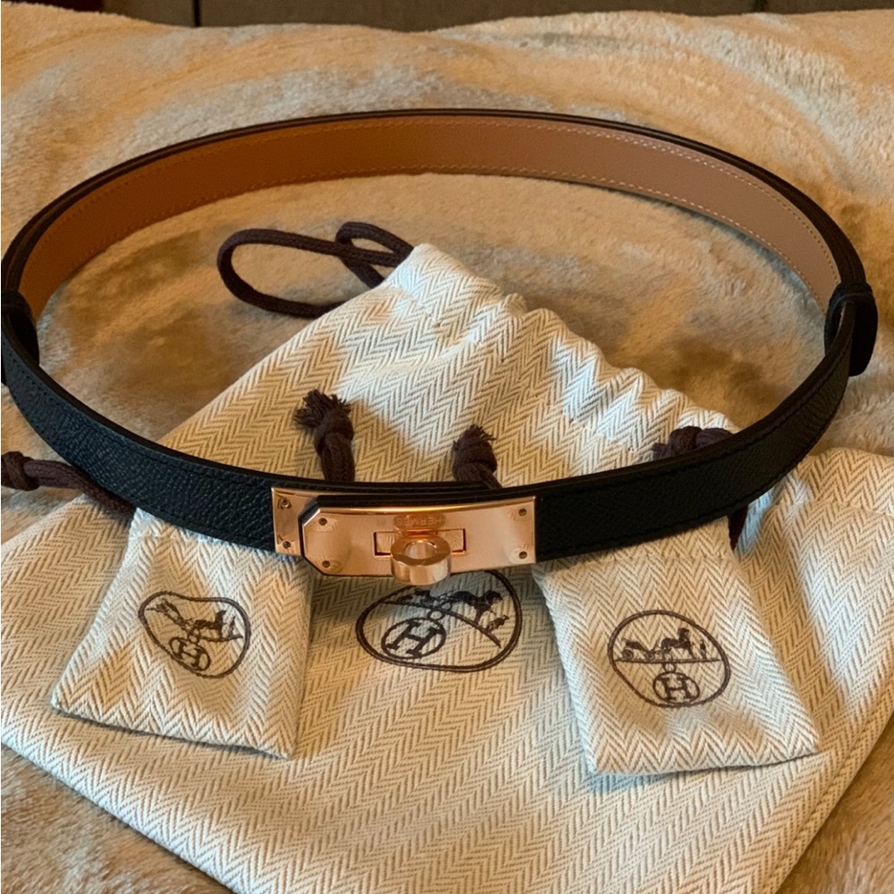 Hermes Kelly 18 belt Black